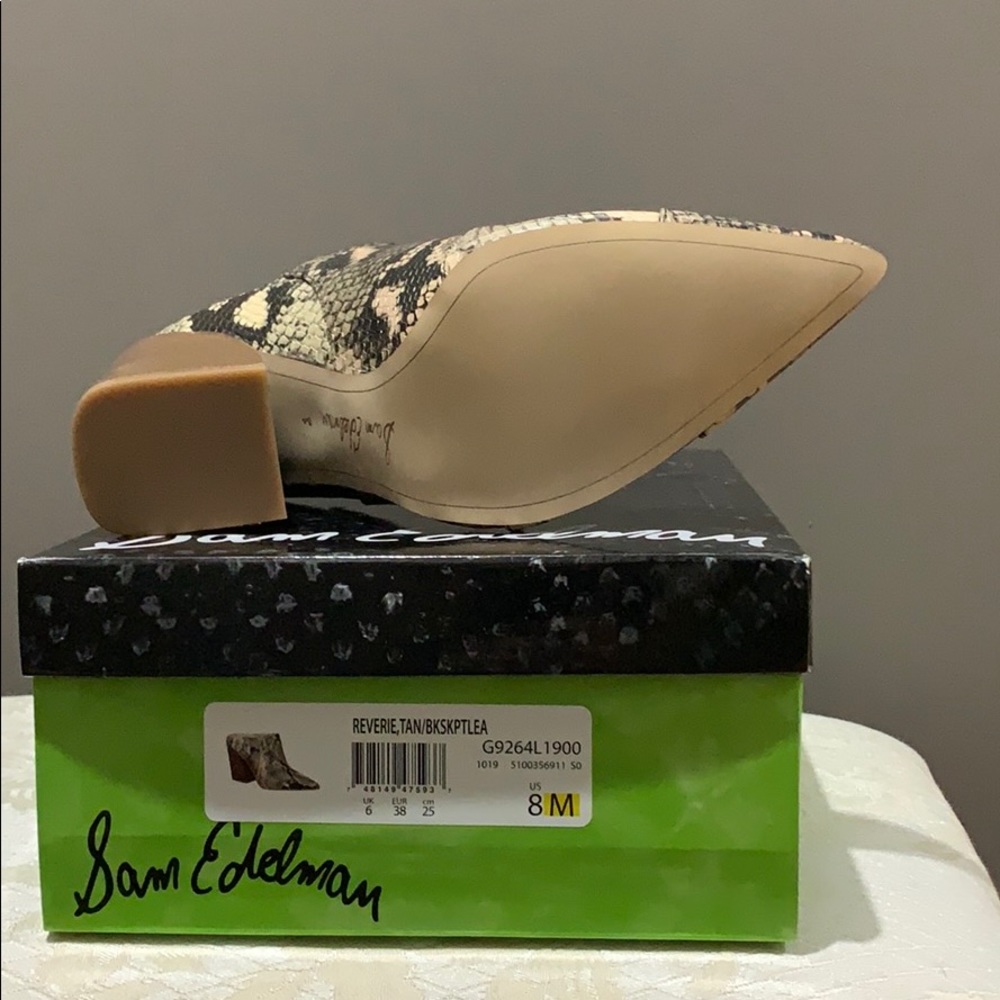 Sam Edelman Reverie Python Mules size 7 1/2 - Picture 4 of 4